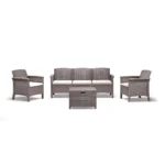 Baštenski set od ratana - smeđi Bica Venezia 3 9168-S