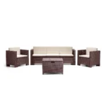 Baštenski set od ratana – smeđi Bica Colorado 3 9018-B