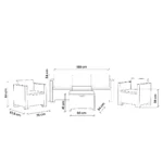 Baštenski set od ratana – smeđi Bica Colorado 3 9018-B