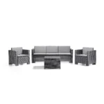 Baštenski set od ratana – sivi Bica Colorado 3 9018-G