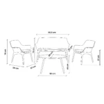 Luxor Lounge Set garnitura - siva Bica 9077-G