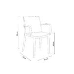 Baštenska stolica od ratana - bijela Bica Verona Armchair 9193-W