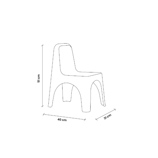 Dječija stolica - pink Bica Mida 195-P