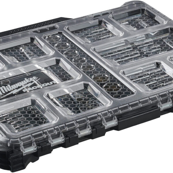 Set račni-gedora i nasadnih ključeva Milwaukee 1/4" i 1/2" 63 komada Packout 4932493661