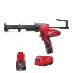 Aku pištolj za brtvljenje - silikon Milwaukee M12 PCG/310C-201B sa baterijom i punjačem u torbi 4933441655 12V