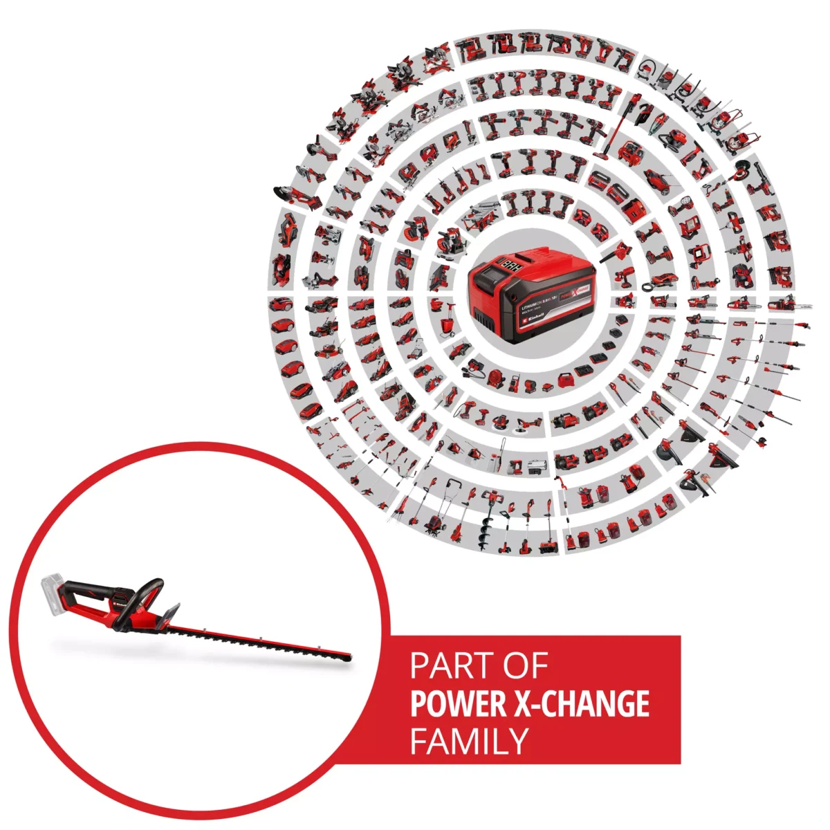 Aku škare - makaze za živu ogradu - živicu Einhell GP-CH 18/50 Li BL-Solo 3410950 50cm