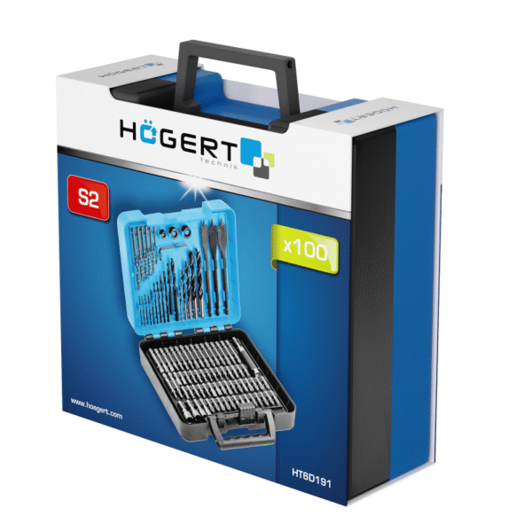 Set bitova sa svrdlima Hoegert HT6D191 100-dijelni
