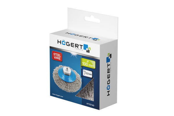 Četka za brusilice okrugla Hoegert HT7D740 100 mm M14 čelična