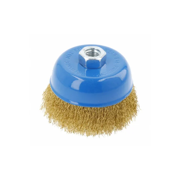 Četka za brusilice lončasta Hoegert HT7D732 100 mm M14 mesingana