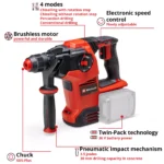 Aku udarni čekić Einhell TP-HD 36/30 Li BL +4 - Solo 4513983 36V