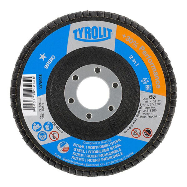 Brusna ploča za brusilice Tyrolit 34318365 115 x 22.23 ZA60 2 u 1