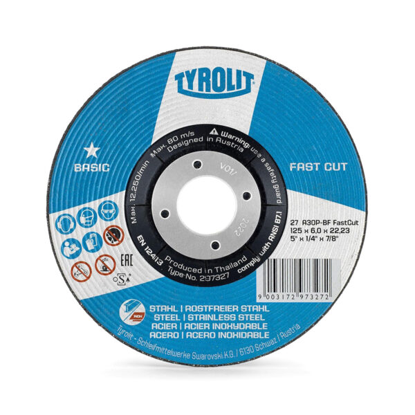 Brusna ploča za brusilice Tyrolit 297327 125 x 22.23 x 6.0 B FC 2 u 1