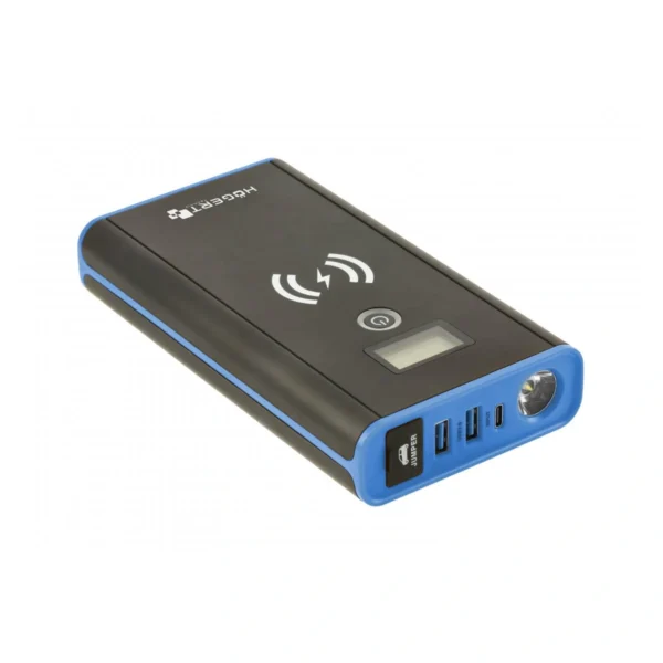 Prenosni litijumski starter Hoegert HT8G623 400A sa bežičnim punjenjem