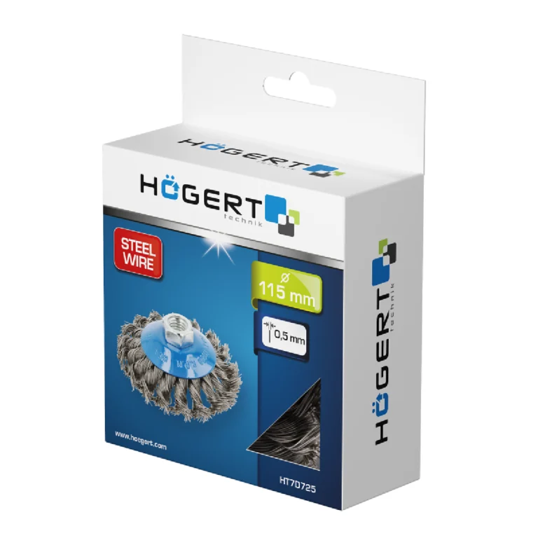 Četka za brusilice – okrugla Hoegert HT7D725 115 mm M14 0.5 mm