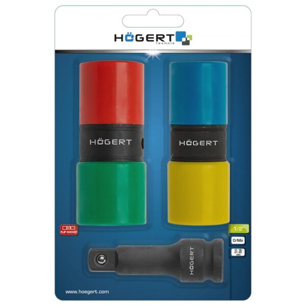 Set udarnih nasadnih ključeva 1/2" Hoegert HT4R006 dvostrani sa produžetkom