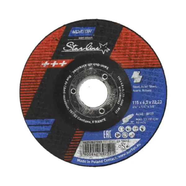 Brusna ploča za brusilice Norton Starline 66252837268 180x6x22.23 A24Q T27