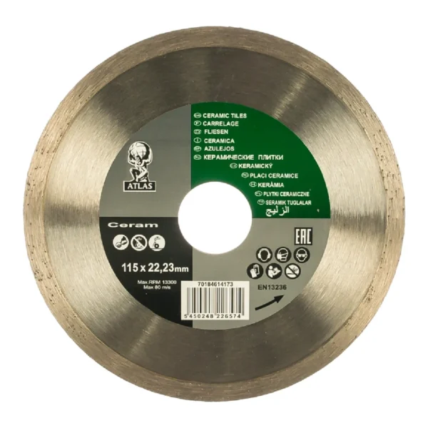 Dijamantna rezna ploča za brusilice za keramiku Norton ATLAS CERAMIC 70184614173 115x22.23mm