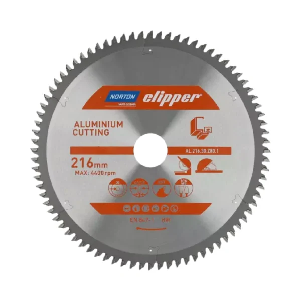 Rezna ploča - list kružne pile za cikulare za aluminijum Norton 70184608136 216x30 Z80