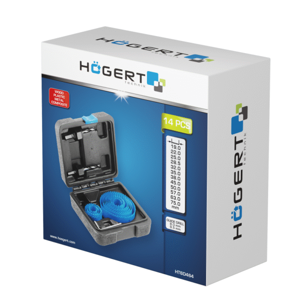 Set kruna - kronera za bušilice Hoegert HT6D464 14-dijelni
