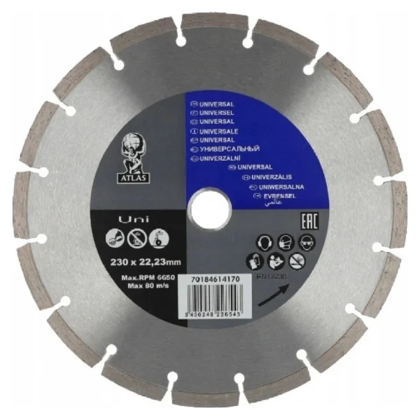 Dijamantna rezna ploča za brusilice Norton ATLAS UNI DIY UNIVERSAL 70184614170 230x22.23mm