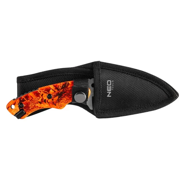 Nož sa fiksiranom oštricom Neo Tools 63-109 u futroli sa kresivom 9cm