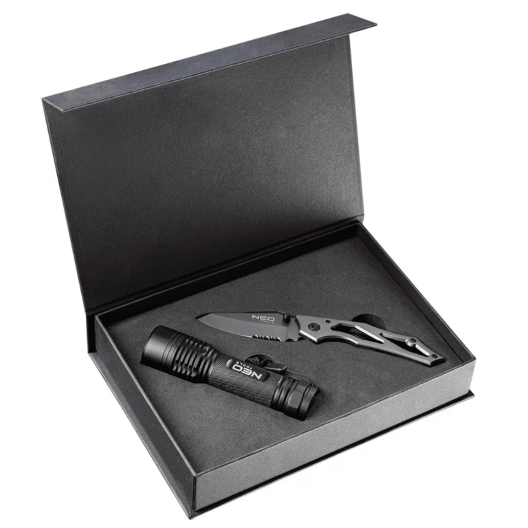 Set sklopivi nož i ručna baterijska lampa Neo Tools 63-032