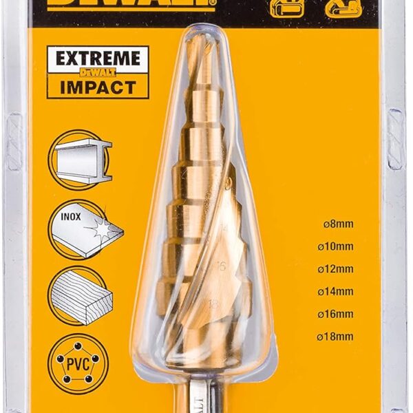 Stepenasta burgija za metal DeWalt DT5027 8-18mm 1/4"