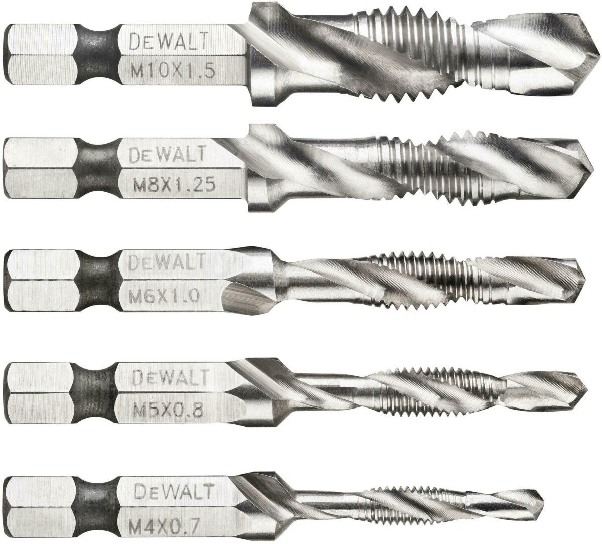 Set burgija za rezanje navoja DeWalt DT50060 5-dijelni M4 - M10