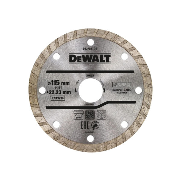 Dijamantna rezna ploča za brusilice DeWalt Turbo DT3702 115 x 22.23mm