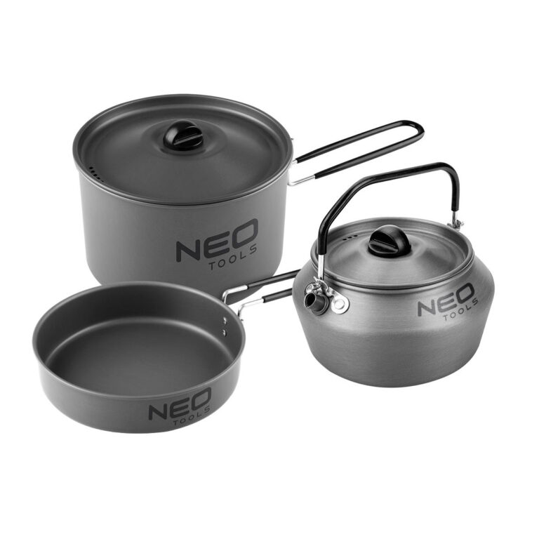 Set posuđa za kuhanje za kampovanje 3 u 1 Neo Tools 63-145