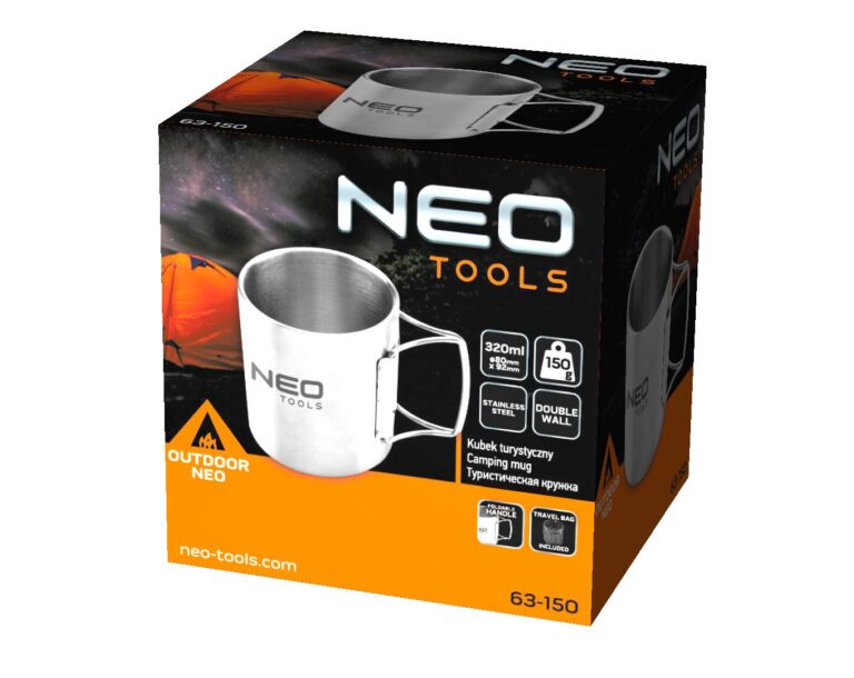 Šolja za kampovanje sa sklopivom ručkom Neo Tools 63-150