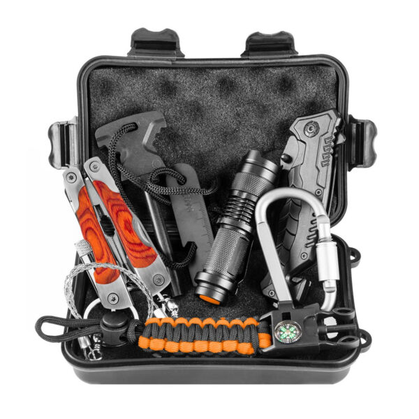 Set - komplet za preživljavanje u kutiji 8 u 1 Neo Tools 63-154