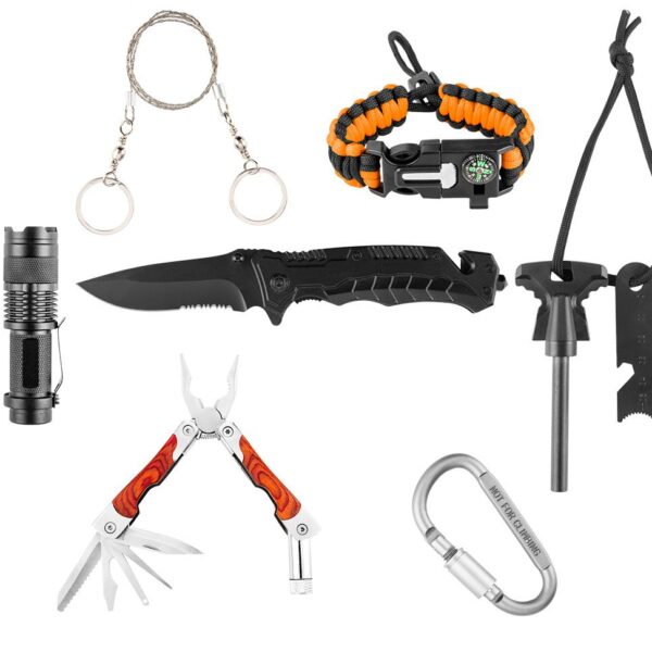 Set - komplet za preživljavanje u kutiji 8 u 1 Neo Tools 63-154