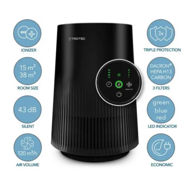 Pročišćivač zraka Trotec AirgoClean 11 E 1580001011 15m2 HEPA filter gratis