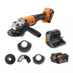 Aku ugaona - kutna brusilica AEG BEWS18-125X2-402B 4935498406 18V 125mm sa dvije 4.0Ah baterije i punjačem i dodacima