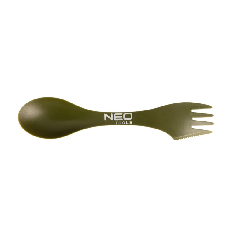 Pribor za jelo - escajg - kašika viljuška nož za kampovanje i planinarenje Neo Tools 63-168 3u1