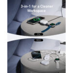 Bežični - wireless punjač Anker MagGo 3 u 1 B25M8H11 15W crni