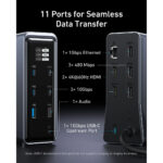 Hub za priključke - docking station Anker 14 u 1 A83B63A1 sivi