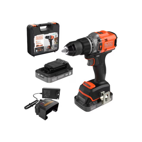 Aku udarna bušilica Black+Decker BLD683D2XK 18V 50Nm sa 2 baterije 2.0Ah i punjačem u koferu