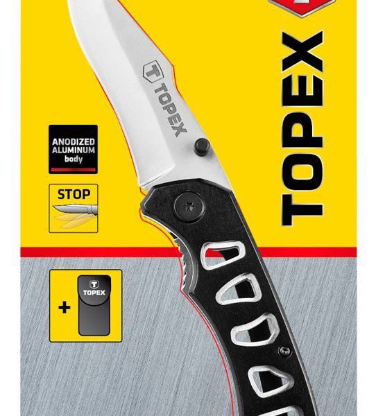 Nož sa sklopivom oštricom Topex 98Z107 76mm u futroli