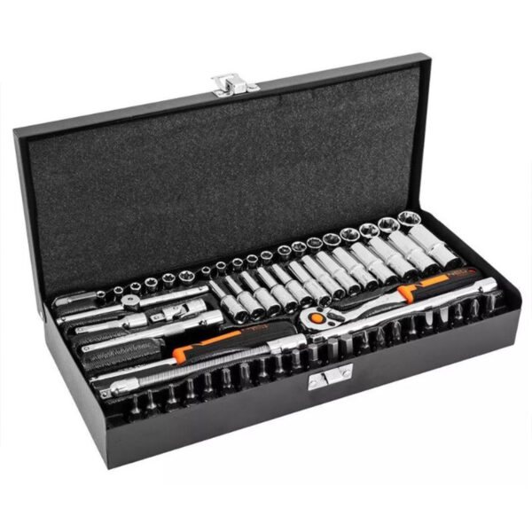 Set nasadnih ključeva sa račnom Neo Tools 10-008 63-dijelni 1/4"