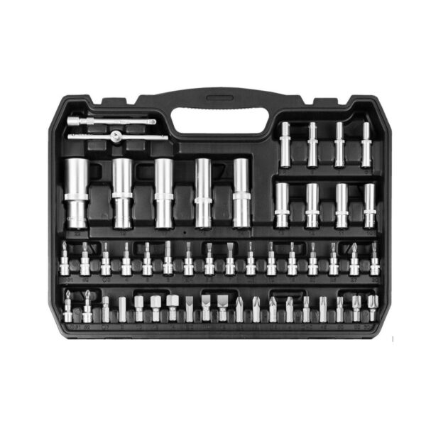 Set nasadnih ključeva Neo Tools 10-212 1/2" 1/4" 108-dijelni sa dodacima u koferu