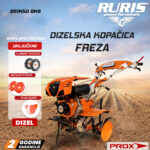 Dizelska freza – kopačica Ruris 651KSD 6.0KS 100cm sa dodacima