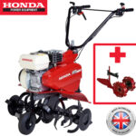 Benzinska freza - kopačica HONDA FG 320 5.5KS 85cm sa metalnim točkovima i plugom za brazdanje