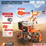 Benzinska freza - kopačica Ruris 731K 731k12021 8.5KS 83cm sa dodacima