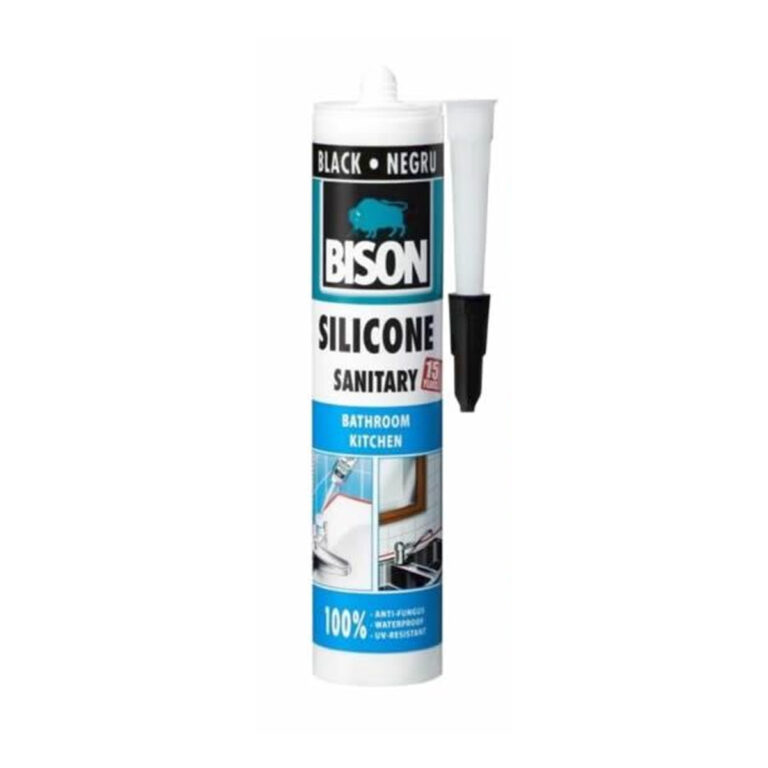 Sanitarni vodootporni silikon Bison 22BIS0071 280ml crni