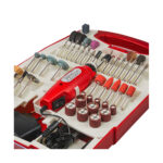 Električna ravna brusilica Raider RD-MG14 044114 u kutiji sa 110 nastavaka