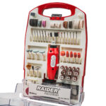 Električna ravna brusilica Raider RD-MG14 044114 u kutiji sa 110 nastavaka