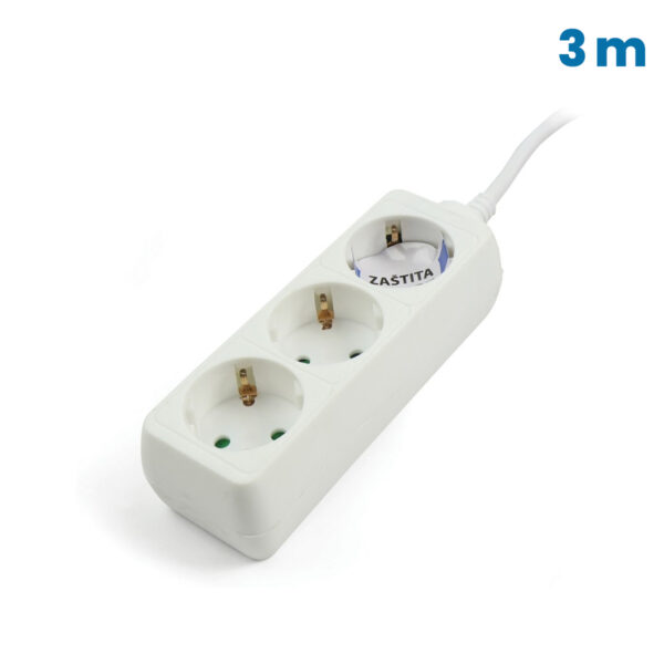 Produžni kabal Protech 02PRK0009 3m 3x1.5mm2 3 utičnice