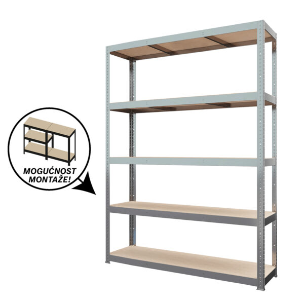 Metalna polica Metalkas 170131120 875kg 5 polica